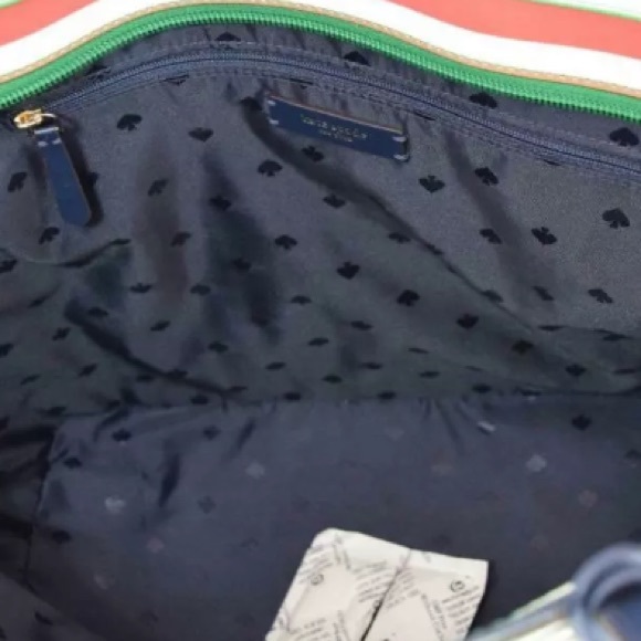 KATE SPADE TANYA MULTICOLOR STRIPE LEATHER TOTE - Picture 5 of 8